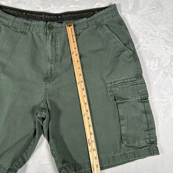 Boy Scouts of America Uniform Canvas Shorts Cargo Green Size Adult 42 Green - Picture 2 of 11